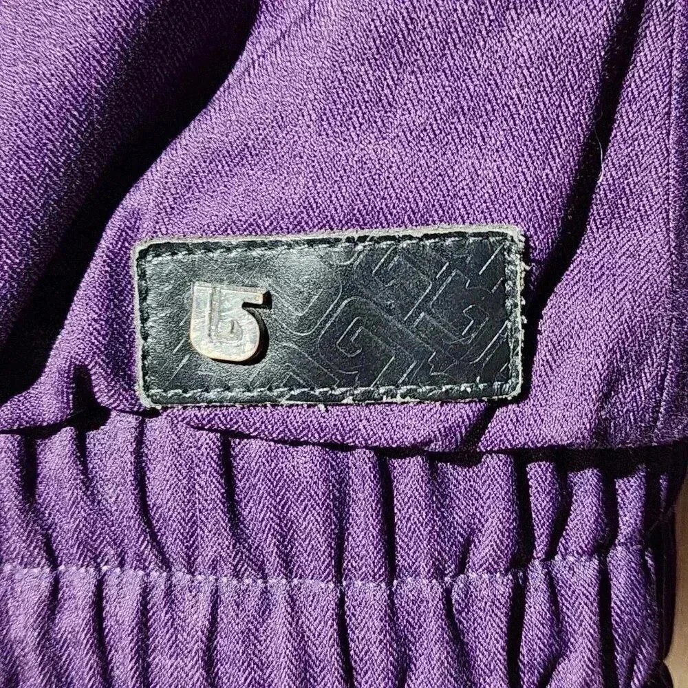 BURTON Dryride Women's Size Small Snow Ski Jacket Faux Fur Hood Purple Lined! - Picture 4 of 11